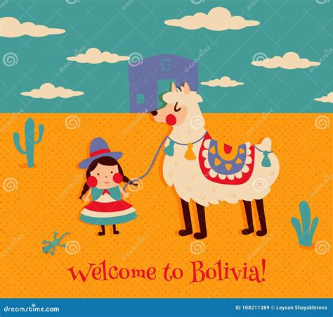 Welcome to bolivia stock vector. Illustration of international - 108211389