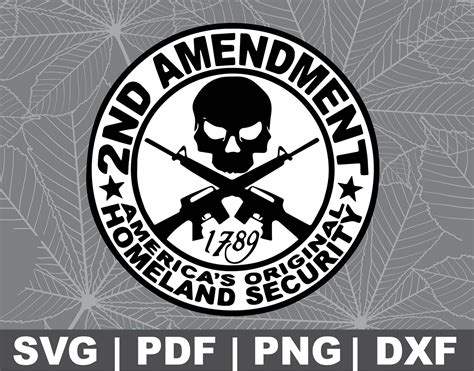 Nd Amendment Svg Dxf Cricut Silhouette Cut File Instant Etsy