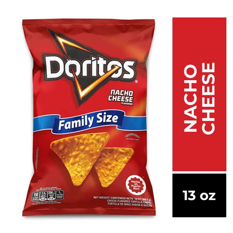 doritos nacho cheese flavored tortilla chips snacks chips oz
