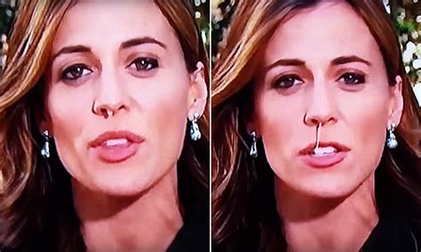 Nbc News Hallie Jackson Had A Bogey Dripping From Her Nose During A Live Segment Imgur