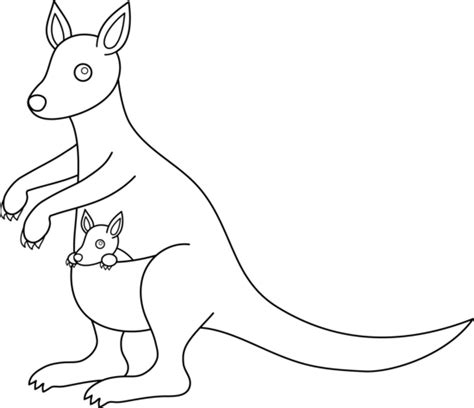 Kangaroo #9219 (Animals) – Free Printable Coloring Pages