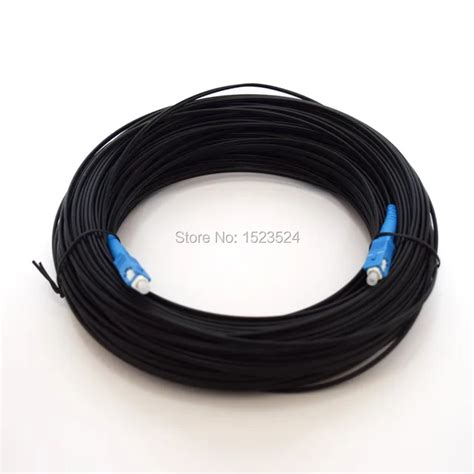 100m Ftth Fiber Optic Drop Cable Patch Cord Sc To Sc Simplex Sm Sc Sc 100 Meters Drop Cable