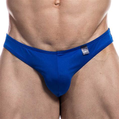 Cut Men Provocative Low Rise Bikini Briefs Royal Blue CUT MEN