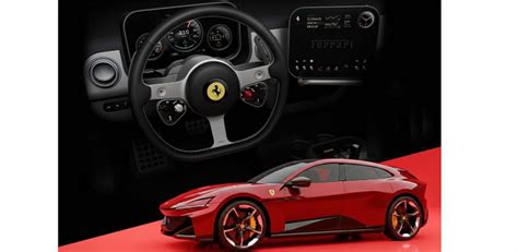 dit  het interieur van de elektrische ferrari luce