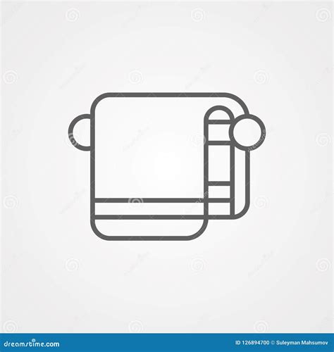 Towel Vector Icon Sign Symbol Stock Vector Illustration Of Restroom