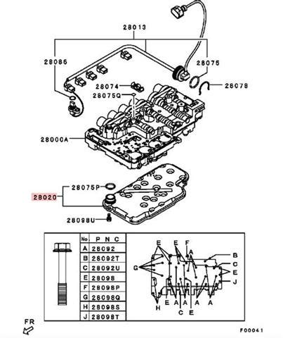 Filtr oleju automatycznej skrzyni biegów Mitsubishi Pajero III Pajero