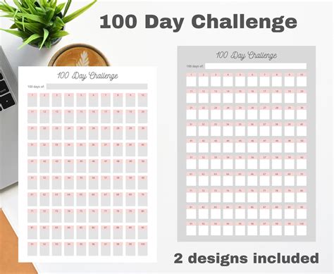 100 Day Challenge Printable
