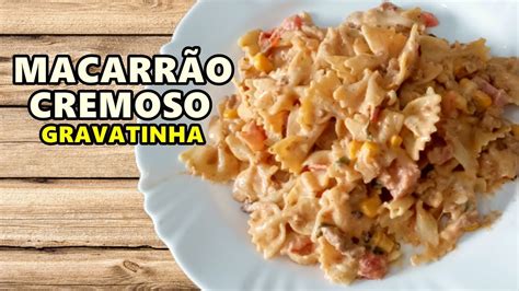 Macarr O Farfalle Cremoso Gravatinha Molho De Carne Mo Da L