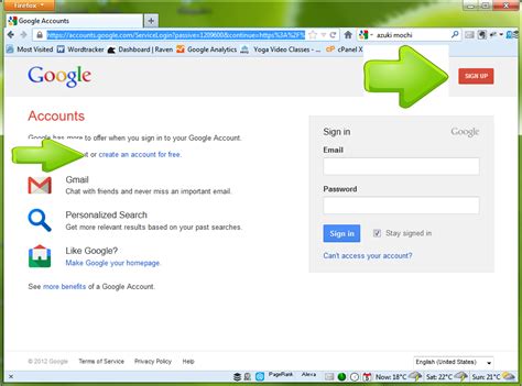 google  making  gmail account  manage analytics