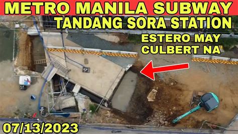 Estero May Culbert Na Metro Manila Subway Tandang Sora Station