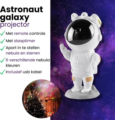 Astronaut Sterren Projector Sterrenhemel In Verschillende Kleuren