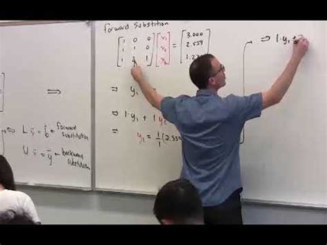 Applied Linear Algebra Lesson Video Forward Substitution In Lu