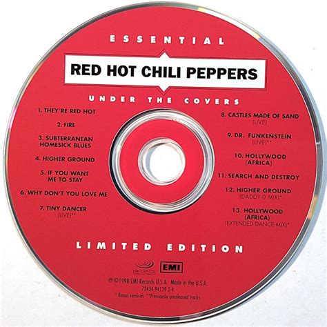 Red Hot Chili Peppers Cd No Sleeve Year 1984 98