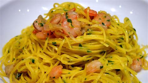 Tagliolini Al Limone E Gamberetti Pasta With Lemon And Shrimps By