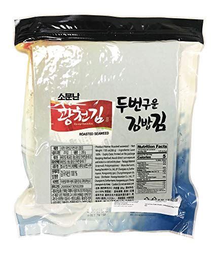 Kwangcheonkim Sushi Nori Seaweed Sheets 100 Full Size Roasted Crispy