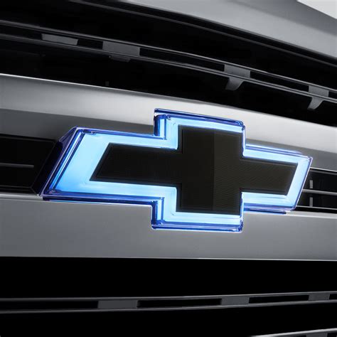 2021 Silverado 1500 Bowtie Emblem Black Illuminated Front