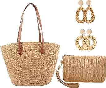 Amazon Stranthother Womens Straw Large Beach Bag Woven Straw Tote