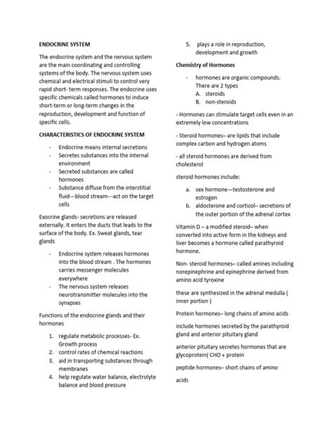 Endocrine System | PDF