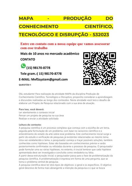 Mapa ProduÇÃo Do Conhecimento CientÍfico TecnolÓgico E DisrupÇÃo