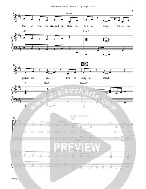 New Name Written Down In Glory Choral Anthem Satb Sheet Music Pdf