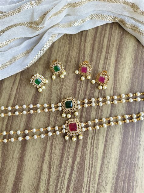 Square Pearl chocker – Indian Jewllery