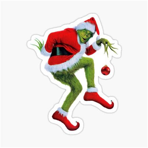 Sneaky Grinch Sticker Etsy