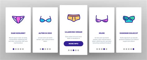 Lingerie Accessories Items Linear Vector Onboarding Vector Art At Vecteezy