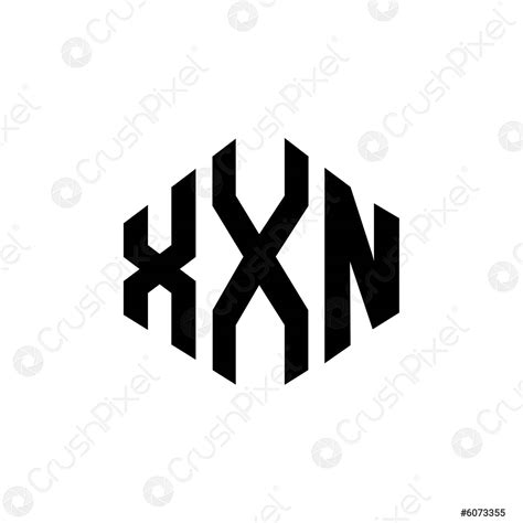 xxn letter logo design  polygon shape xxn polygon  stock