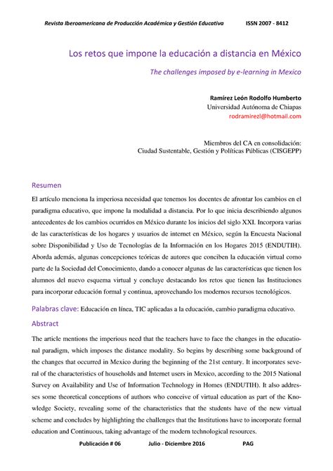 Los retos que impone la educación a distancia en México - Los retos que