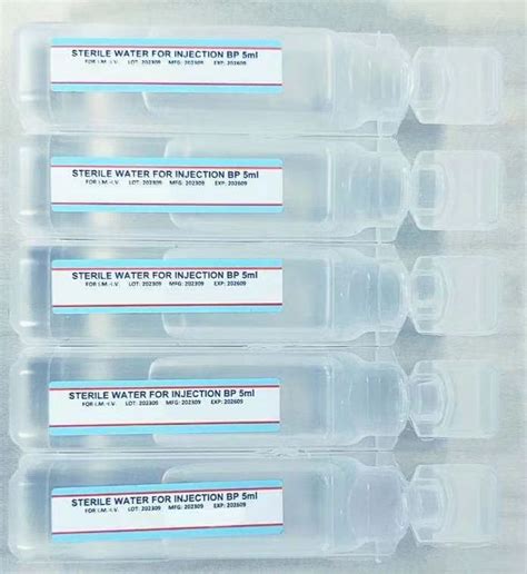 sterile water  injection ml ml ml ml ml  gmp