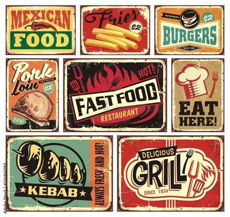 vintage food posters
