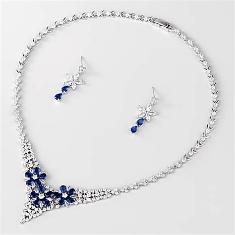 Fast Selling Blue Platinum Plated 2 Piece Jewelry Set from Editor Picks