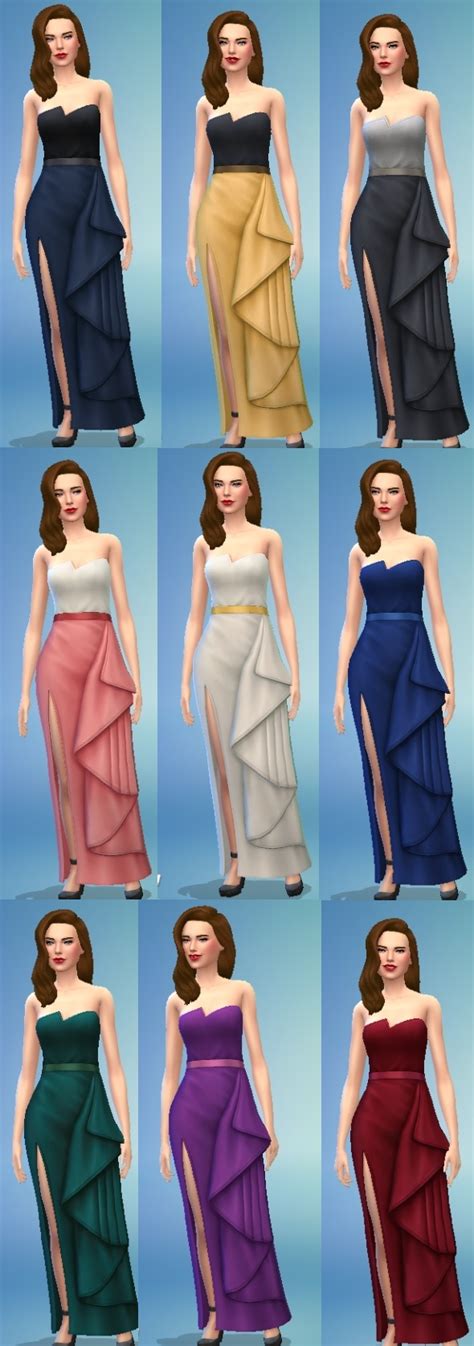 TheNinthWaveSims The Sims 4 Unlocked Get Famous Split Dress