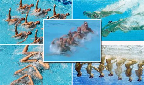 Russia S Synchronised Swim Team WOWS Olympic Crowds Express Co Uk