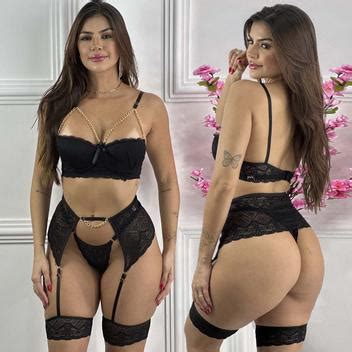 Lingerie Luxo Corrente Dourada Renda Sexy Feminina Sensual Cinta Calcinha Fio Like You
