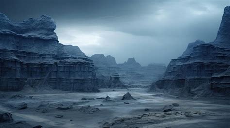 Premium AI Image | A photo of a badlands terrain with eroded plateaus ...