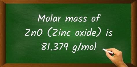 ZnO Zinc Oxide Molar Mass With Calculations