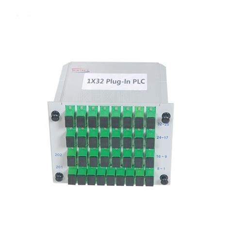 Kexint FTTH 0 9mm 1X32 Sc APC Single Mode Fiber Optical PLC Splitter