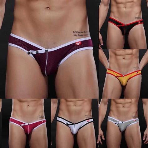 SLIP BIKINI ELEGANTI Da Uomo In Rete Bassa E Treccia Biancheria Intima Perizoma EUR