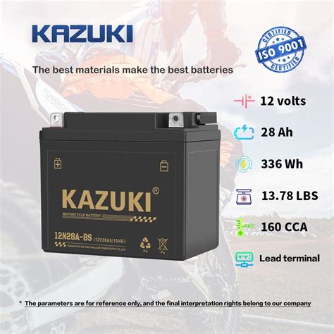 Factory Customized Ytx28A BS Motorcycle Battery 28ah Start Maintenance