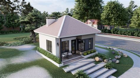 6x7 Meters Small House Floorplan 1 Bedroom House Plan Modern Small House 1 Story House Etsy