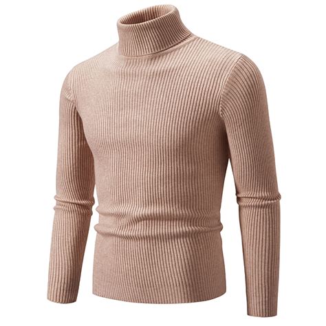 Bvnarty Men S Turtleneck Sweater Long Sleeve Ribbed Knit Pullover Slim