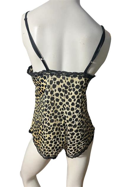 Vintage 70 S Leopard Teddy Lingerie L Pandora Gem