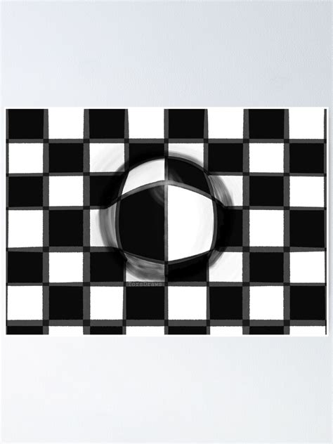 "Optical Illusion Checkerboard Circles" Poster for Sale by TorsDraws ...