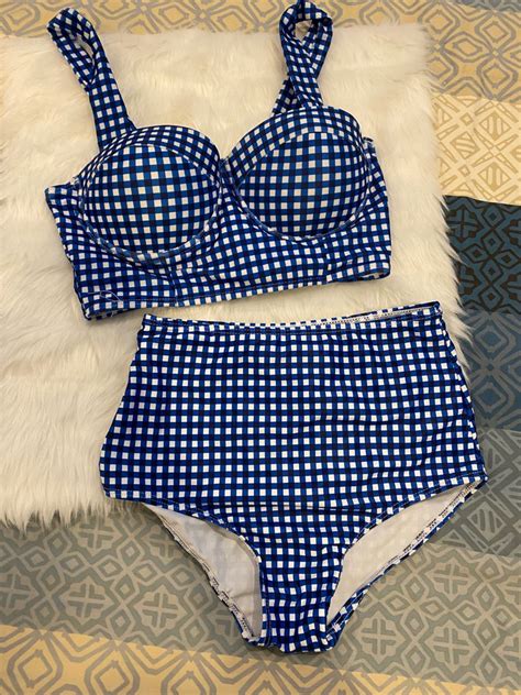 Gingham Bikini Women S Fashion Swimwear Bikinis Swimsuits On Carousell