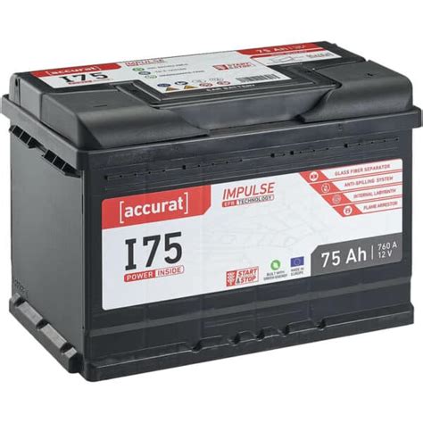 Accurat Impulse I Autobatterie Ah Efb Start Stop Online Kaufen Im