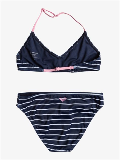 Bico Basic Stripe Triangle Two Piece Bikini Set For Girls 6 16 Roxy