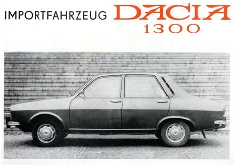 Dacia 1300 Prospekt 1973 D Importfahrzeug Veb Ifa Vertrieb Berlin Ddr