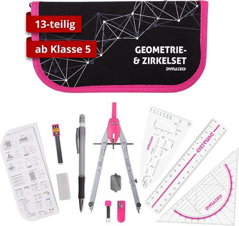 Dynatech Zirkel Set Geometrieset Teilig Mit Schnellverstellzirkel