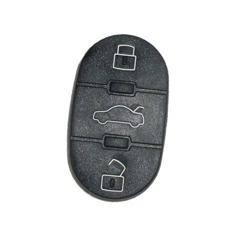 3 Button Rubber Pad Audi Replacement Remote Key Shell Fob Cover Case - Wah Lin